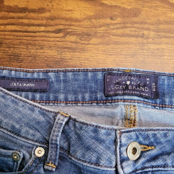 Lucky Brand Jeans Size 6 Lolita Skinny Mid Rise Medium Light Wash Stretch - Picture 4 of 11